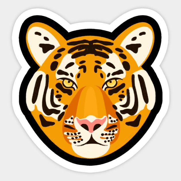 Tiger Sticker by Valeria Frustaci 